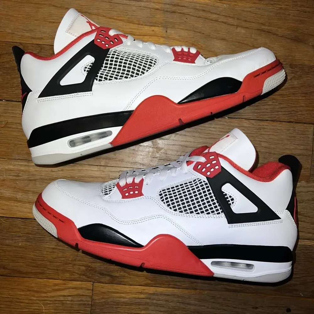 Jordan 4 Retro OG 2020 Mid Fire Red Men Size 14/Women 15.5 RARE SIZE! NEW.NWB.DS